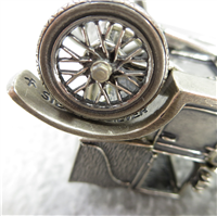 1908 LANCHESTER World-Famous Sterling Silver Vintage Car Replica (Franklin Mint, Silver Car Miniatures Collection, 1977)