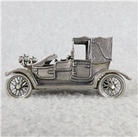 1908 LANCHESTER World-Famous Sterling Silver Vintage Car Replica (Franklin Mint, Silver Car Miniatures Collection, 1977)