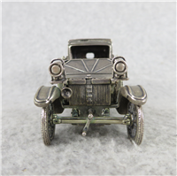 1908 LANCHESTER World-Famous Sterling Silver Vintage Car Replica (Franklin Mint, Silver Car Miniatures Collection, 1977)