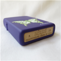 BUTTERFLY (AMY DIAMOND) Purple Matte Finish Over Brass Lighter (Zippo, 2006)