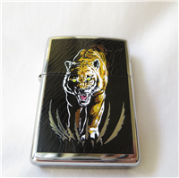 JAPANESE TIGER Polished Chrome Lighter (Zippo, 2008)