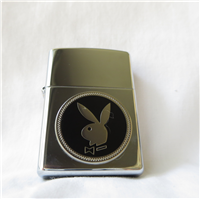 PLAYBOY BUNNY HEAD GOLD EMBLEM Polished Chrome Lighter (Zippo, #20833, 2007)