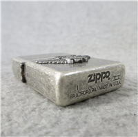 CAMEL BIKER WINGS LOGO Antique Street Silver Plate Lighter (Zippo, 1998)