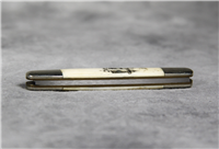 FROST CUTLERY Scrimshawed Smooth Bone "Little Savage" Pen Knife