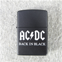 ACDC BACK IN BLACK Matte Finish Over Brass Lighter (Zippo, 2006)