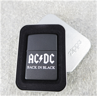 ACDC BACK IN BLACK Matte Finish Over Brass Lighter (Zippo, 2006)