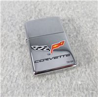 CORVETTE FLAGS LOGO Polished Chrome Lighter (Zippo, 2008)