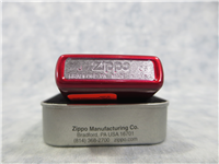 CORVETTE Laser Engraved Candy Apple Red Lighter (Zippo, 24017, 2006)