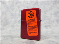 CORVETTE Laser Engraved Candy Apple Red Lighter (Zippo, 24017, 2006)