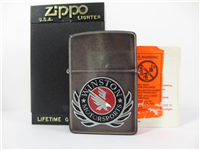 WINSTON MOTORSPORTS EMBLEM Brushed Midnight Chrome Lighter (Zippo, 1994)