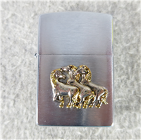 STALLION HORSE EMBLEM Brushed Chrome Lighter (Zippo, 2006)