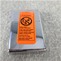 LASER ENGRAVED GEOMETRIC TUMBLING BLOCKS Polished Chrome Lighter (Zippo, 2002)