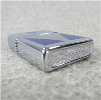 LASER ENGRAVED GEOMETRIC V PATTERN Polished Chrome Lighter (Zippo, 2007)