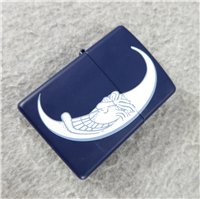 MAN IN THE MOON Navy Matte Lighter (Zippo, 3107, 2008)