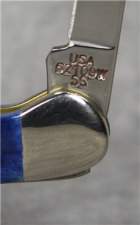 2001 CASE XX 62109W SS Blue Jigged Bone Mini Copperhead