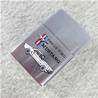 1964 1/2 FORD MUSTANG Brushed Chrome Lighter (Zippo, 1996)