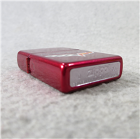 CORVETTE FLAGS LOGO Red High Gloss Street Chrome Lighter (Zippo, 2006)