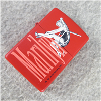 MARILYN MONROE Red Matte Finish Over Brass Lighter (Zippo, 2001)