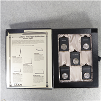 STATE QUARTERS VOL. 8 Set of Five Matte Black Lighters (Zippo, 2006)