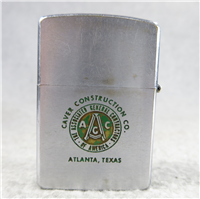 CAVER CONSTRUCTION CO. (Atlanta, TX) Advertising Brushed Chrome Lighter (Zippo, 1959)