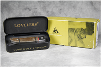 LONE WOLF LC12200 Checkered Canvas Micarta Loveless City Knife