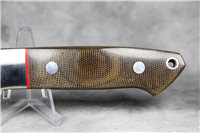 GERBER LOVELESS Limited Edition Checkered Canvas Micarta Dropped Hunter Knife