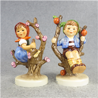 APPLE TREE BOY & GIRL Matching Figurines (Hummel 142 3/0 & 141 3/0, TMK)