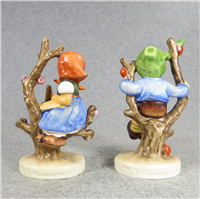 APPLE TREE BOY & GIRL Matching Figurines (Hummel 142 3/0 & 141 3/0, TMK)