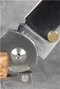 A. G. RUSSELL Chestnut Jigged Folding Lockback