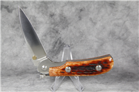 A. G. RUSSELL Chestnut Jigged Folding Lockback