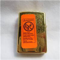 Camel WESTERN ETCH 22k Gold Plated Double Sided Lighter (Zippo,1995)