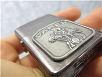 Camel ON THE HANDLEBARS Tombstone Emblem Midnight Brushed Chrome Lighter (Zippo, 1992)