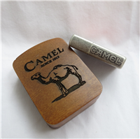 Camel SIDE SCROLL Antique Silver Plate Lighter (Zippo,1998)