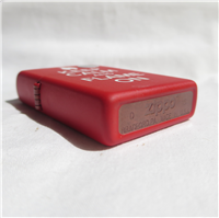 KEEP CALM AND FLAME ON Matte Red Lighter (Zippo,2015)