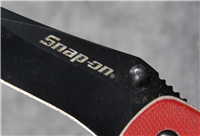 SNAP-ON 870992 Red High Carbon 7Cr17MoV Stainless Steel Linerlock Folding Knife