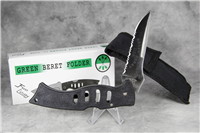 FROST CUTLERY Green Beret Flying Falcon 15-059B Lockback Folding  w/ Sheath