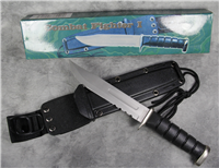 FROST CUTLERY 15-414M 12" Combat Fighter I Bowie Knife with Sheath