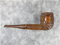 Vintage Suffolk Rusticated/Carved Pot Estate Pipe 6mm Filter (Whitehall, Italy)