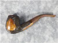 Vintage Suffolk Line-Rusticated Full Bent 6" Estate Pipe 6mm Filter (Whitehall, Italy)