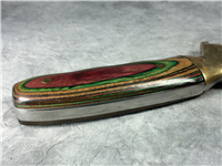 Stainless Steel 15-3/4" Bowie Knife with Black Leather Sheath