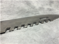 Stainless Steel 15-3/4" Bowie Knife with Black Leather Sheath