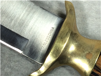 Stainless Steel 15-3/4" Bowie Knife with Black Leather Sheath