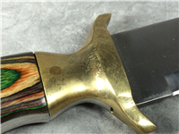 Stainless Steel 15-3/4" Bowie Knife with Black Leather Sheath