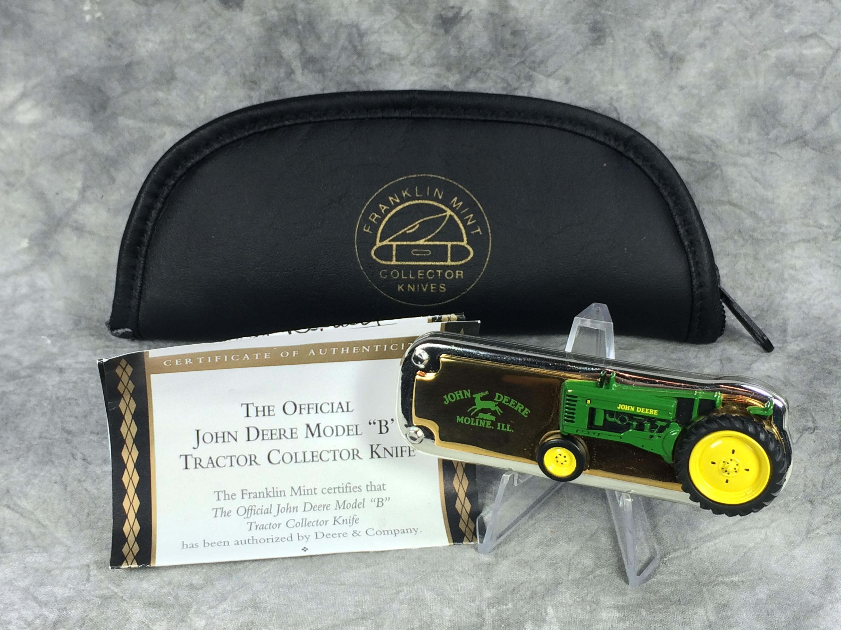 How much is JOHN DEERE Model B Tractor Collectors Folding Knife 