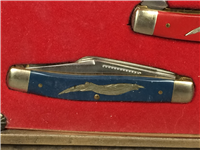 1976 SCHRADE American Eagle Commemorative Series 5 Knife Set Display