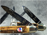 70s KISSING CRANE Lee & Grant Civil War  Set (4 Knives)