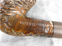 Vintage GEPETTO Sandblasted Bent Estate Pipe #111 (Italy)