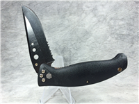 JAGUAR Partially Serrated Black Folding