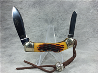 ROUGH RIDER RR1016 Amber Jigged Bone "Dogleg" Lockback Jack Knife