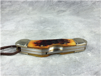 ROUGH RIDER RR1016 Amber Jigged Bone "Dogleg" Lockback Jack Knife